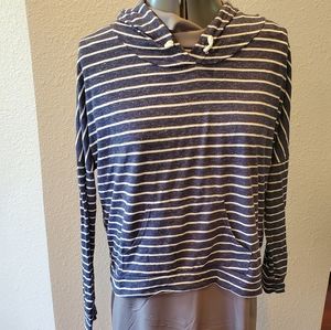 Blue/white pullover hoodie